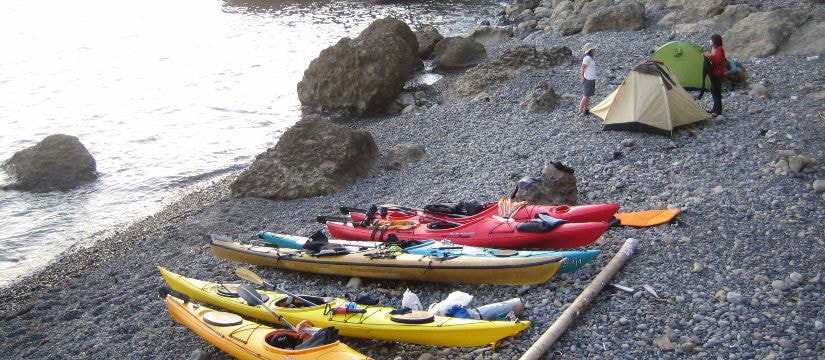 English sea kayaking tours in Minami Izu